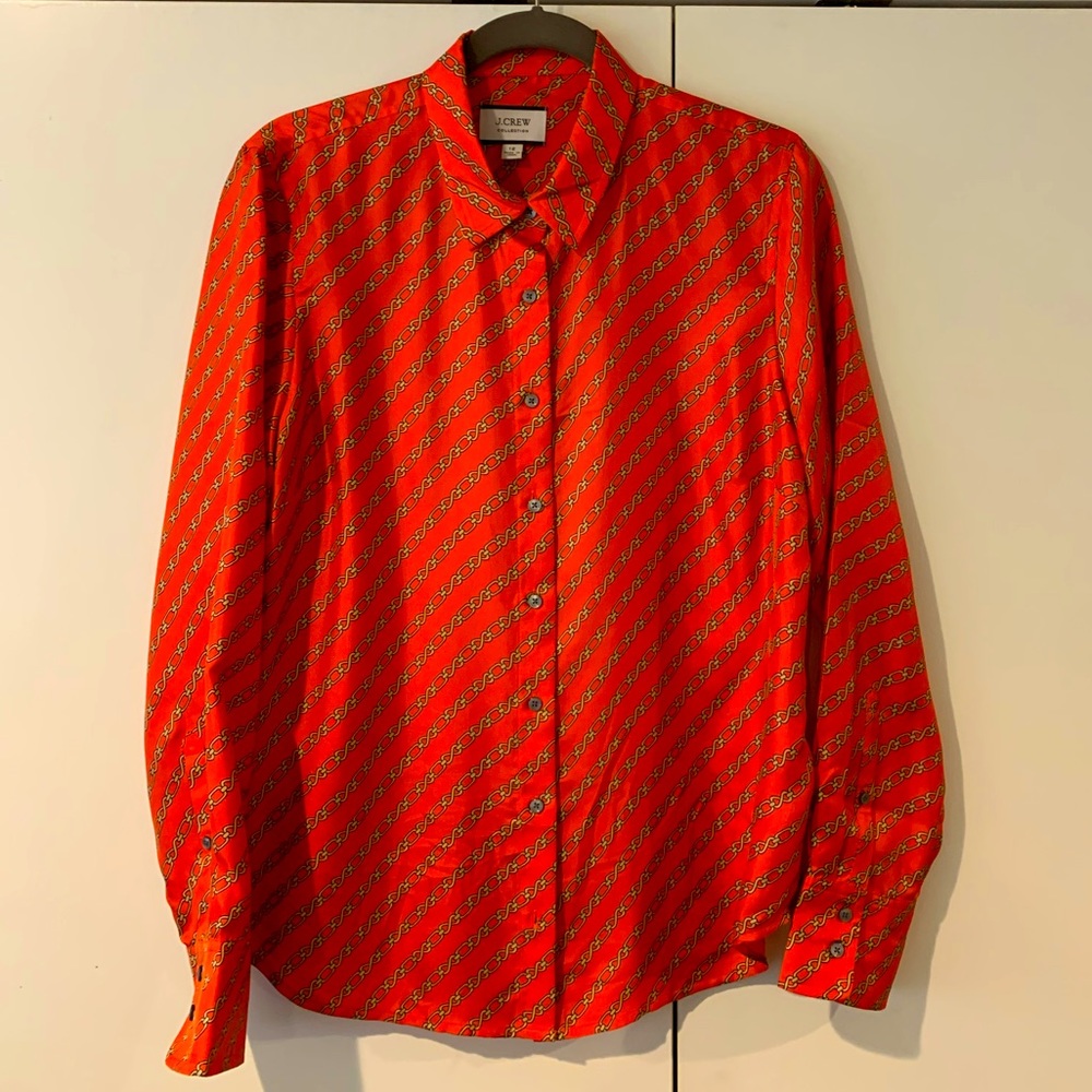 J.Crew Collection Silk Twill Shirt